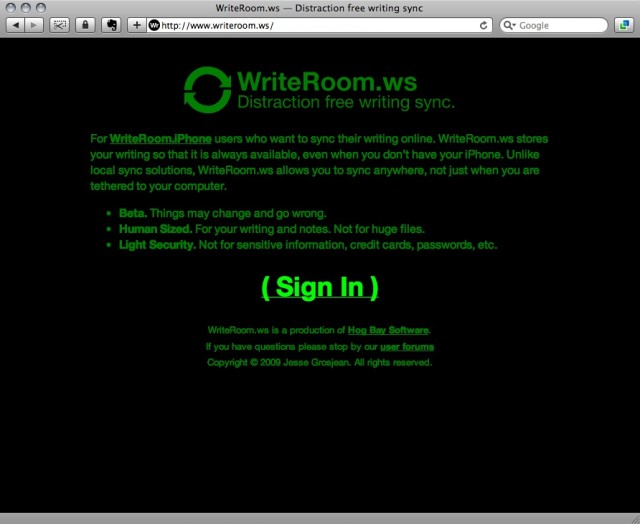 writeroom for windows 7
